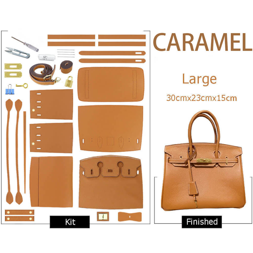 Birkin-Style Leather Tote Bag DIY Kit – Babylon Leather