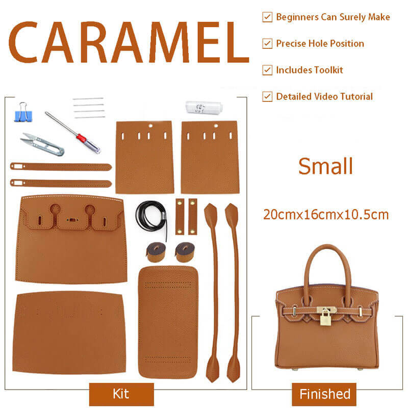 Birkin-Style Leather Tote Bag DIY Kit – Babylon Leather
