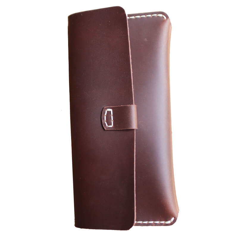 Buckle Long Phone Wallet Crazy Horse Leather DIY Kit – Babylon Leather
