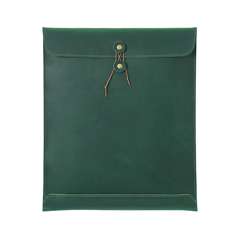 A4 Leather Document Folder Crazy Horse Leather – Babylon Leather - Babylon LeatherBabylon LeatherAN14-Dark Green