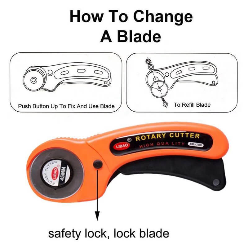 45mm Rotary Cutter for Leather and Fabric with Blade – Babylon Leather