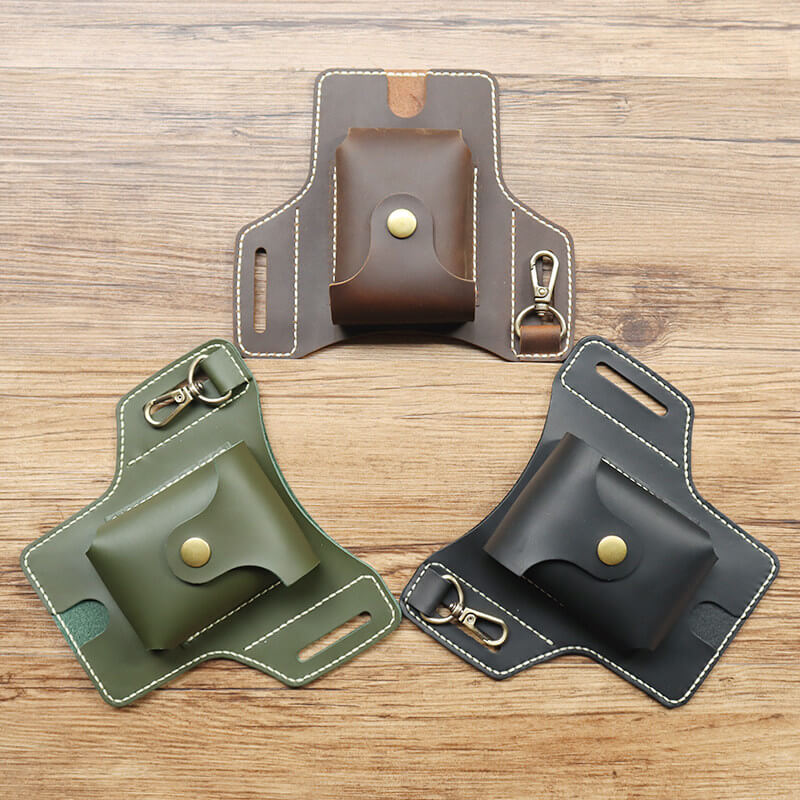 Men's Belt Phone Pouch Crazy Horse Leather DIY Kit – Babylon Leather