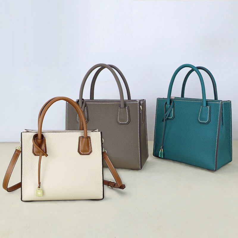 Aby Lock Leather Bag DIY Kit – Babylon Leather - Babylon LeatherBabylon LeatherSY07 - Large - Matching Color - Lychee Pattern Leather - Haze Blue