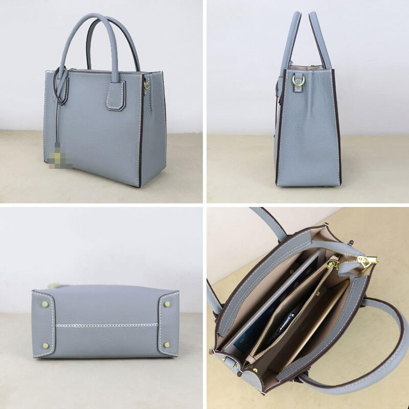 Aby Lock Leather Bag DIY Kit – Babylon Leather - Babylon LeatherBabylon LeatherSY07 - Large - Matching Color - Lychee Pattern Leather - Haze Blue