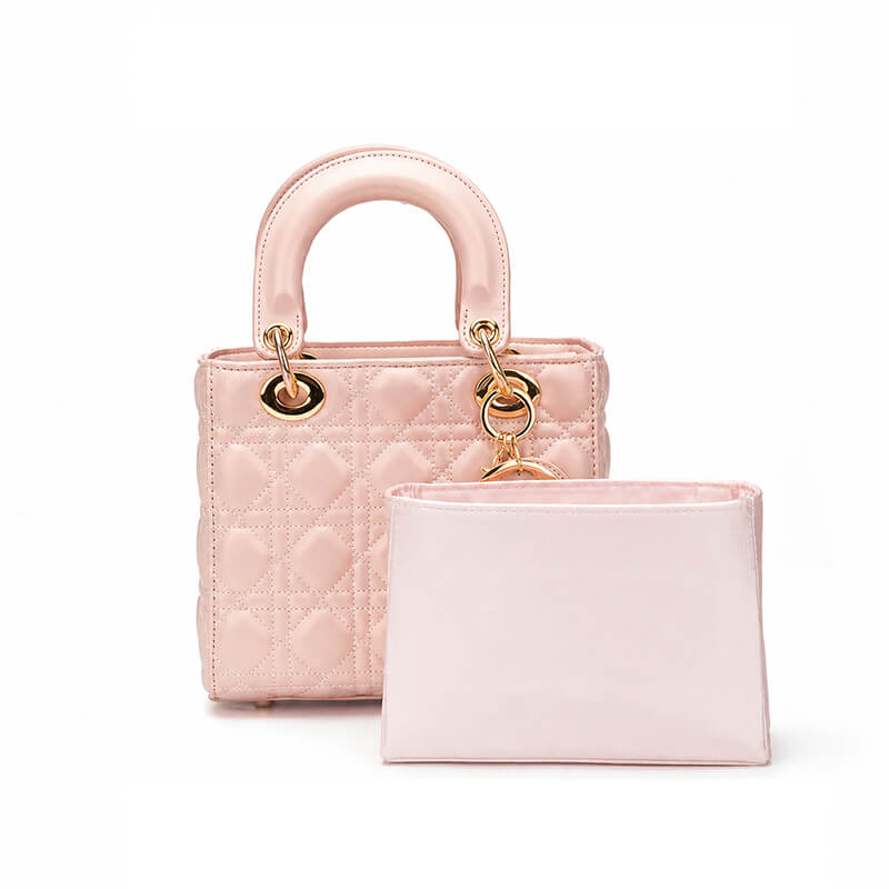 Satin Bag Insert Organizer for Lady Bag-Style Handbags