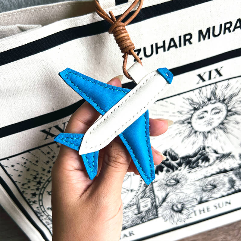 Airplane-Shaped Leather Keychain DIY Kit – Babylon Leather - Babylon LeatherBabylon LeatherSG32-Blue