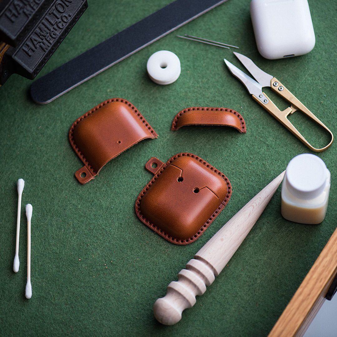 AirPods Case Leather DIY Kit – Babylon Leather - Babylon LeatherBabylon LeatherLZ15 - Brown - AirPods 1st & 2nd
