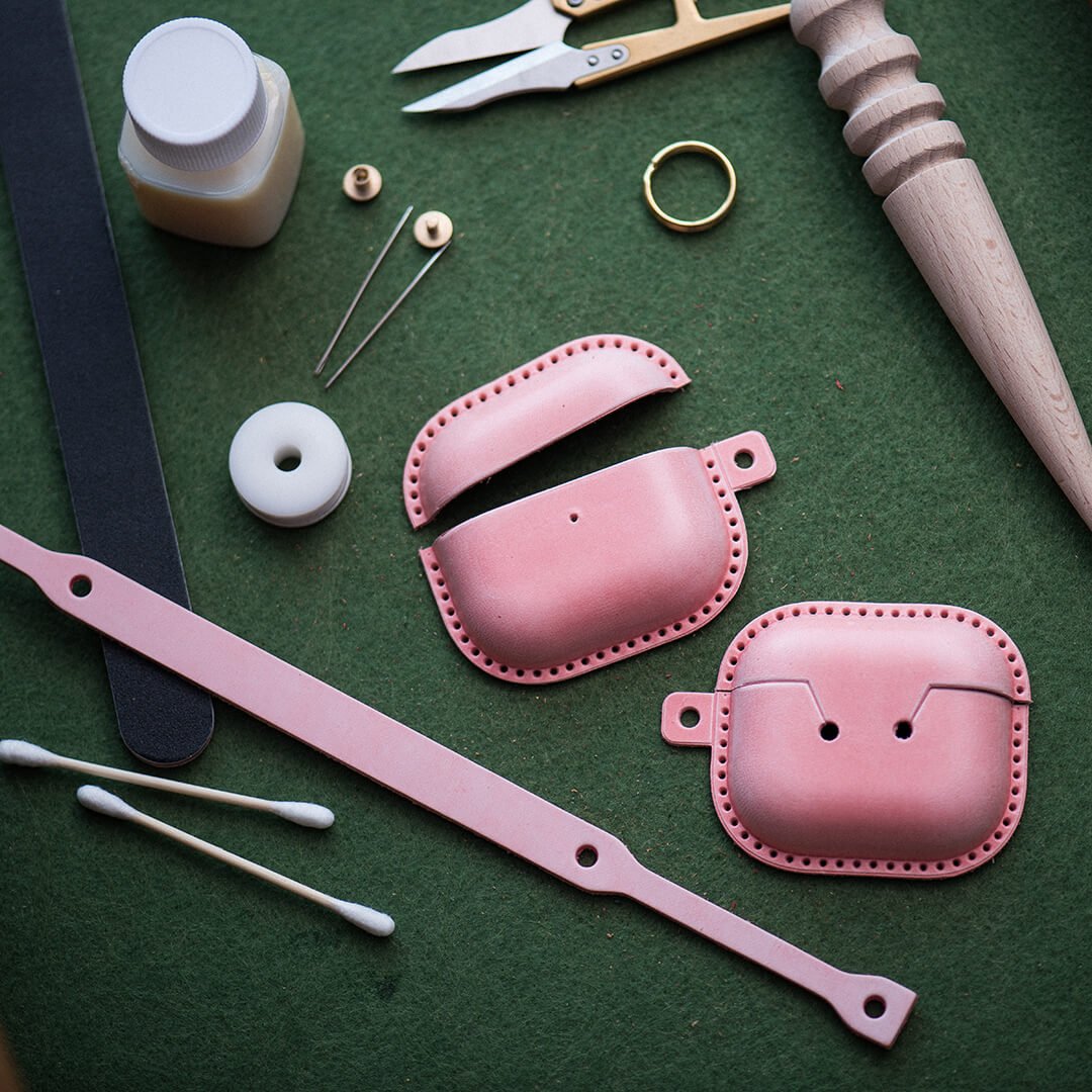 AirPods Case Leather DIY Kit – Babylon Leather - Babylon LeatherBabylon LeatherLZ15 - Pink - AirPods 3rd