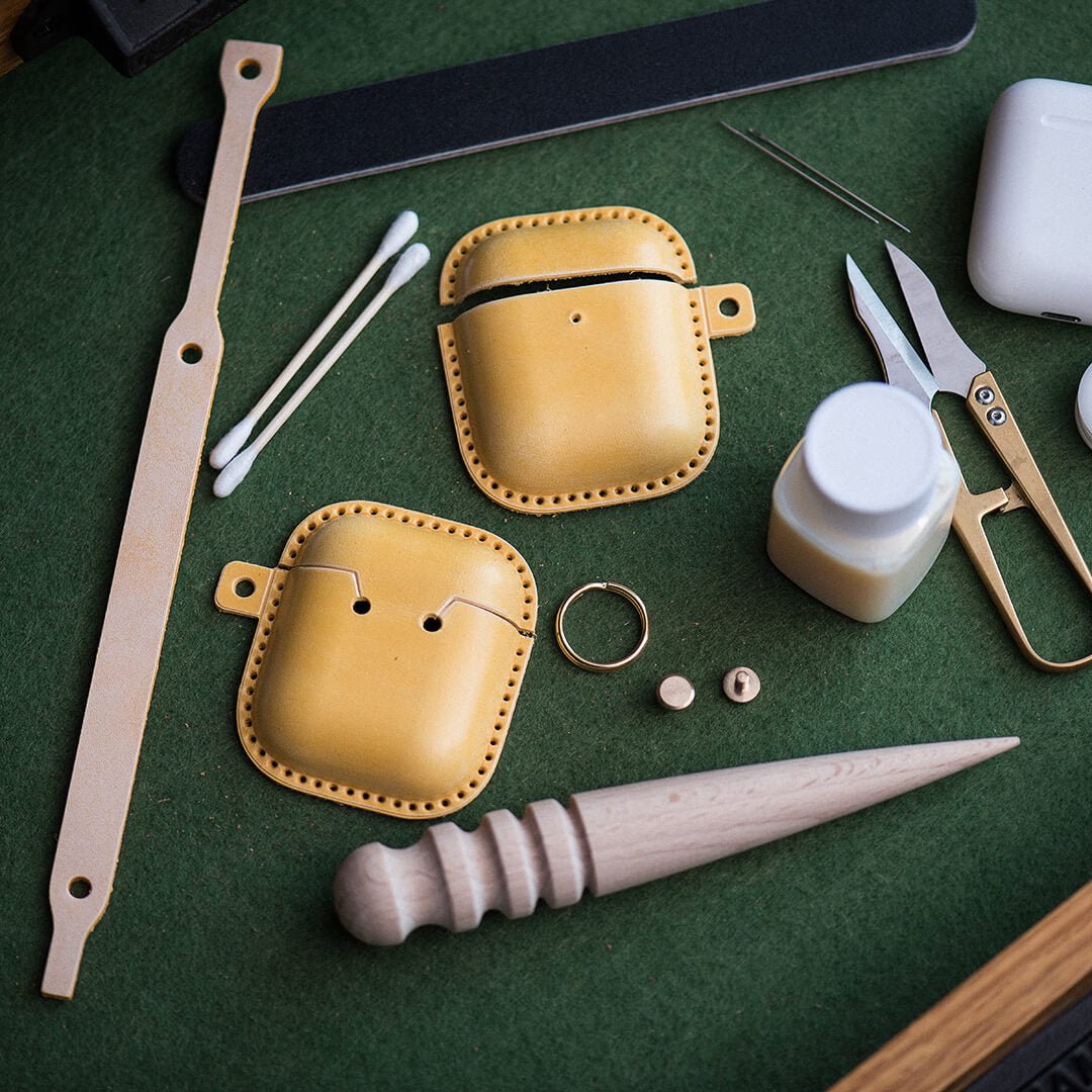 AirPods Case Leather DIY Kit – Babylon Leather - Babylon LeatherBabylon LeatherLZ15 - Yellow - AirPods 1st & 2nd