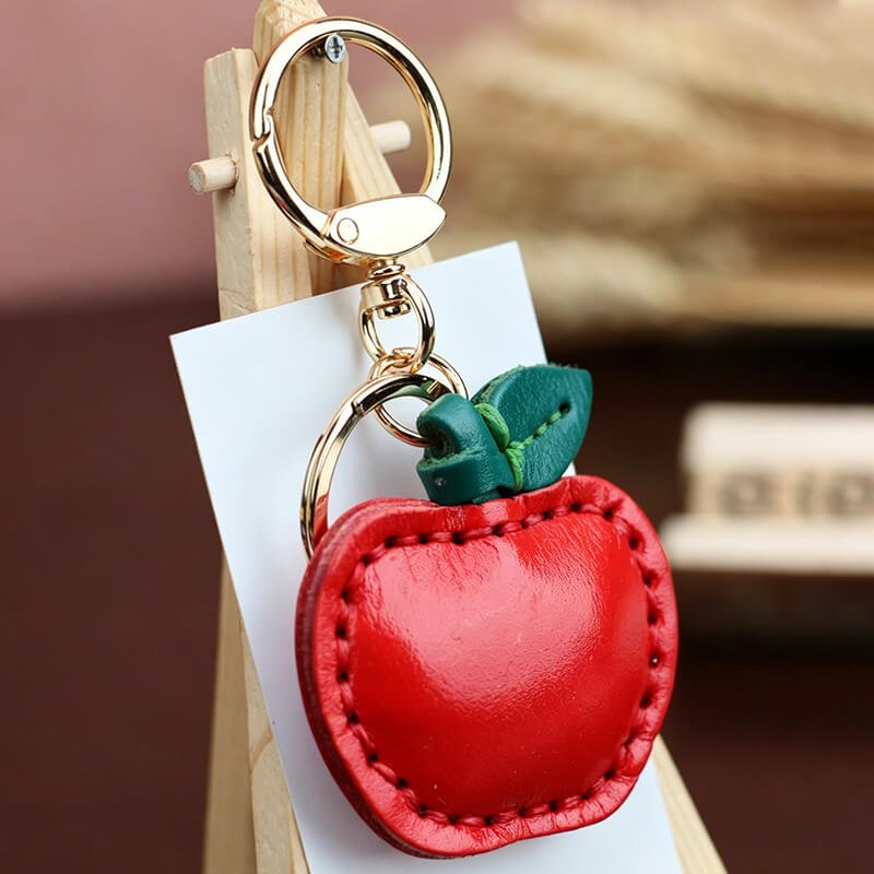 Apple Leather Bag Charm – Babylon Leather - Babylon LeatherBabylon LeatherLLZ58-Apple