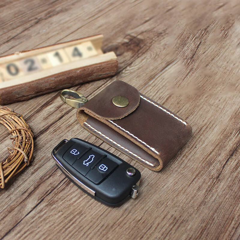 Mini Car Key Case Crazy Horse Leather DIY Kit – Babylon Leather