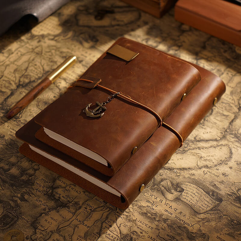 Crazy Horse Leather Travel Ring Binder Journal A5 A6 and A7 – Babylon Leather