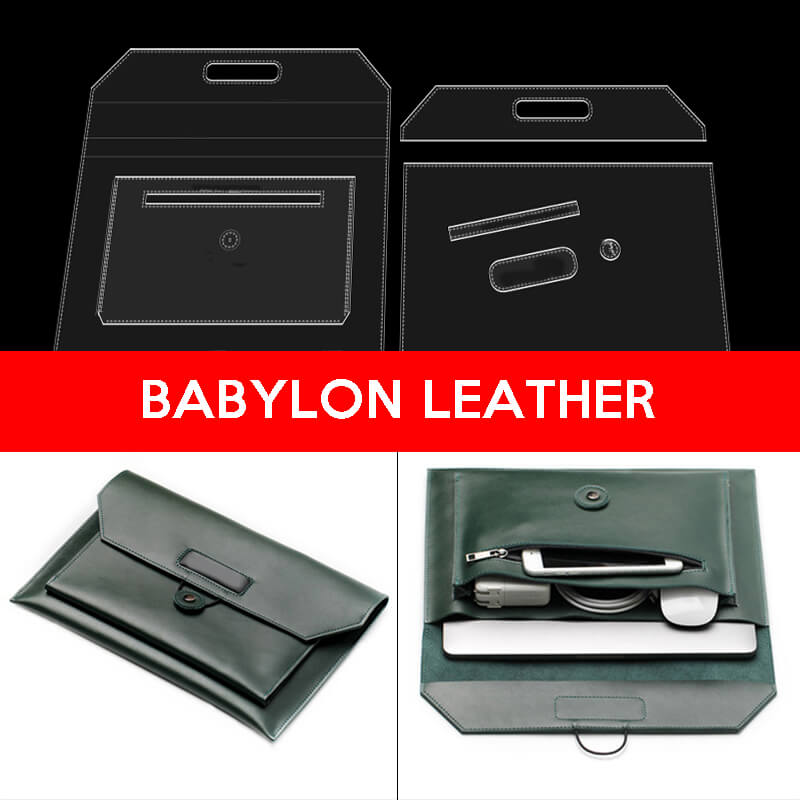 BABYLON™ 13 - Inch Laptop Sleeve Clutch Pattern AAB - 427 - Babylon LeatherBabylon LeatherAAB-427-Kraft Board