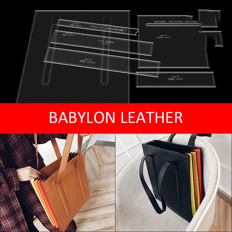 BABYLON™ Accordion Shoulder Bag Leather Pattern AAB - 37 - Babylon LeatherBabylon LeatherAAB - 37 - Kraft Board