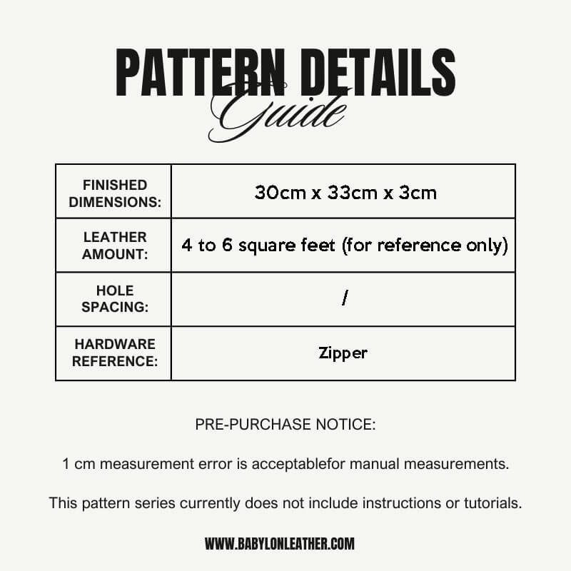 BABYLON™ Accordion Shoulder Bag Leather Pattern AAB - 37 - Babylon LeatherBabylon LeatherAAB - 37 - Kraft Board