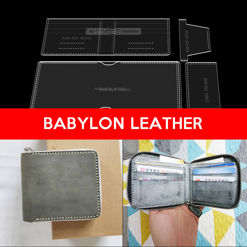 BABYLON™ Bi - Fold Wallet with Multiple Card Slots Pattern AAB - 418 - Babylon LeatherBabylon LeatherAAB-418-Kraft Board