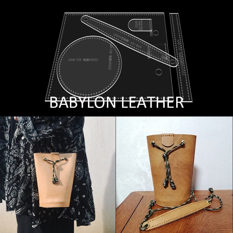 BABYLON™ Bucket Phone Bag Leather Pattern AAB - 729 - Babylon LeatherBabylon LeatherAAB - 729 - Kraft Board