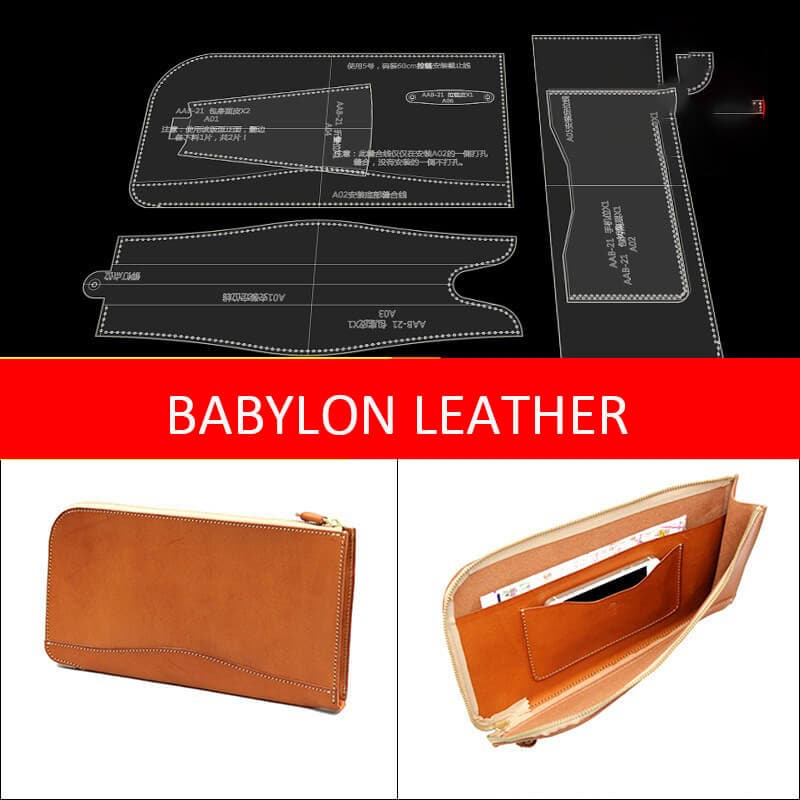 BABYLON™ Business - Style Men's Clutch Pattern AAB - 21 - Babylon LeatherBabylon LeatherAAB - 21 - Kraft Board