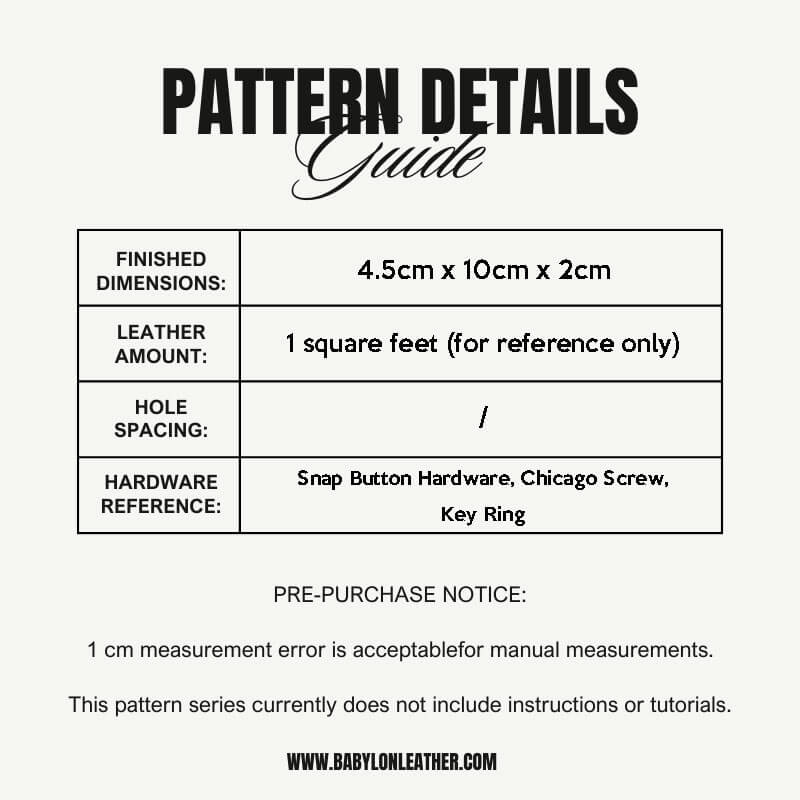 BABYLON™ Car Key Leather Case Pattern AAB - 133 - Babylon LeatherBabylon LeatherAAB - 133 - Kraft Board