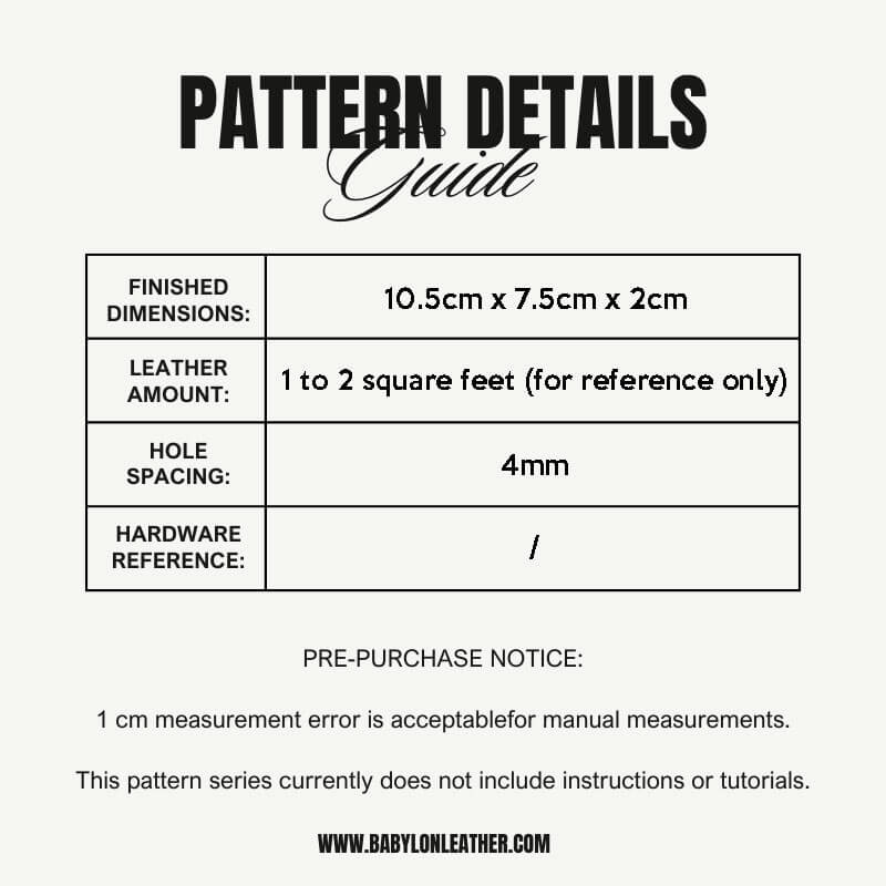 BABYLON™ Card Holder Leather Working DIY Pattern AAB - 748 - Babylon LeatherBabylon LeatherAAB - 748 - Kraft Board