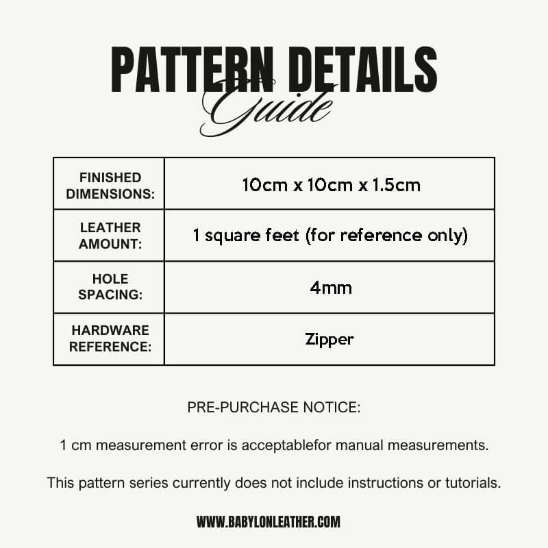 BABYLON™ Cartoon Coin Purse DIY Pattern AAB - 815 - Babylon LeatherBabylon LeatherAAB - 815 - Kraft Board