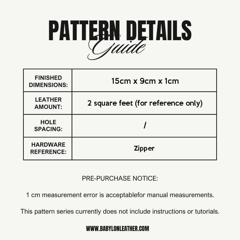 BABYLON™ Cartoon Coin Purse Pattern AAB - 164 - Babylon LeatherBabylon LeatherAAB - 164 - Kraft Board