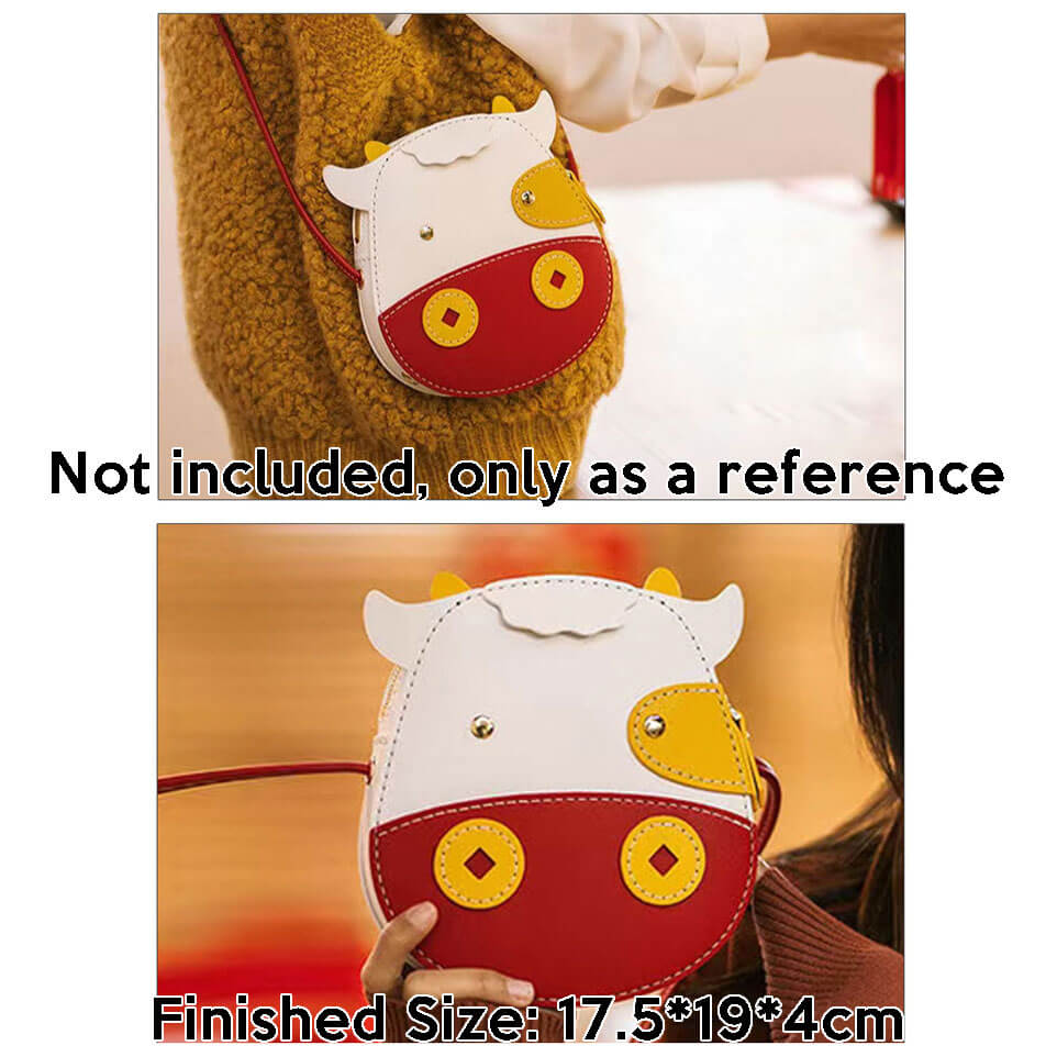 BABYLON™ Cartoon Cow Crossbody Bag Handmade Pattern AAB - 759 - Babylon LeatherBabylon LeatherAAB - 759 - Kraft Board
