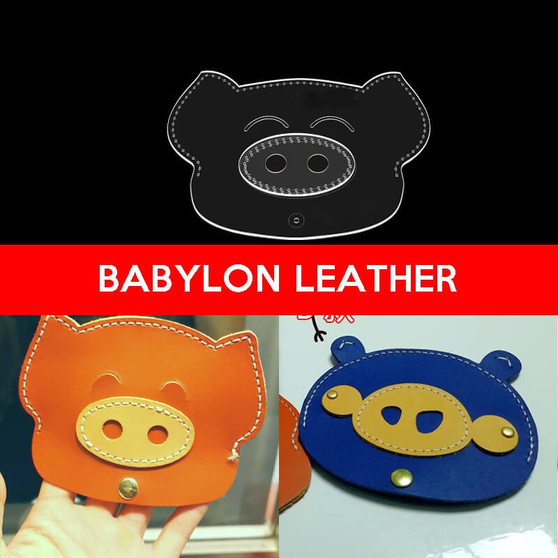 BABYLON™ Cartoon Pig Coin Purse Pattern AAB - 479 - Babylon LeatherBabylon LeatherAAB-479-Kraft Board-A