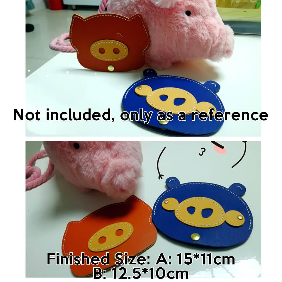 BABYLON™ Cartoon Pig Coin Purse Pattern AAB - 479 - Babylon LeatherBabylon LeatherAAB-479-Kraft Board-A