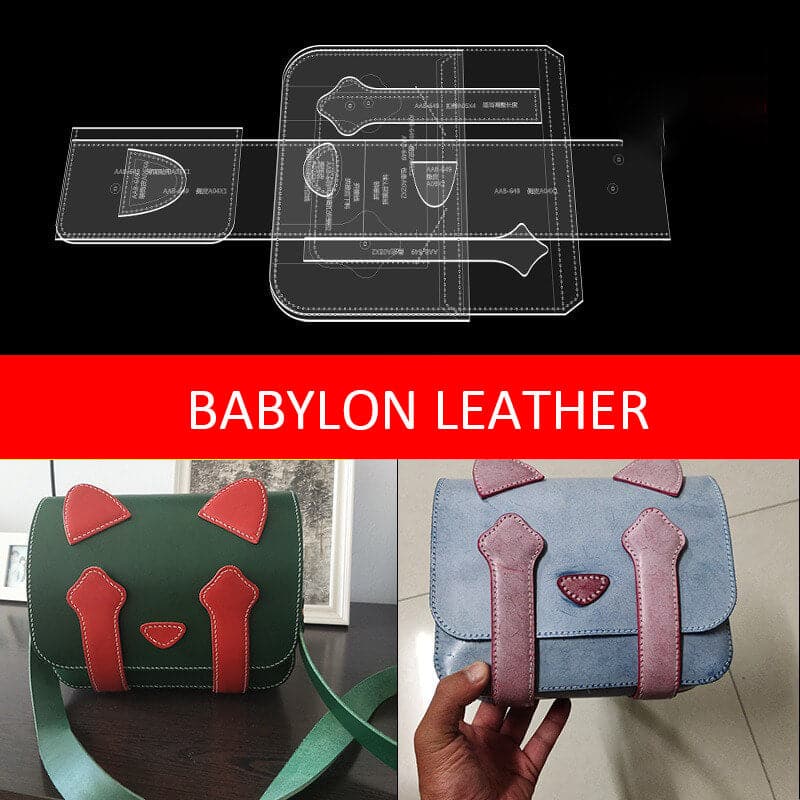 BABYLON™ Cat Cartoon Crossbody Bag pattern AAB - 649 - Babylon LeatherBabylon LeatherAAB - 649 - Kraft Board - Medium - 22x16x8cm