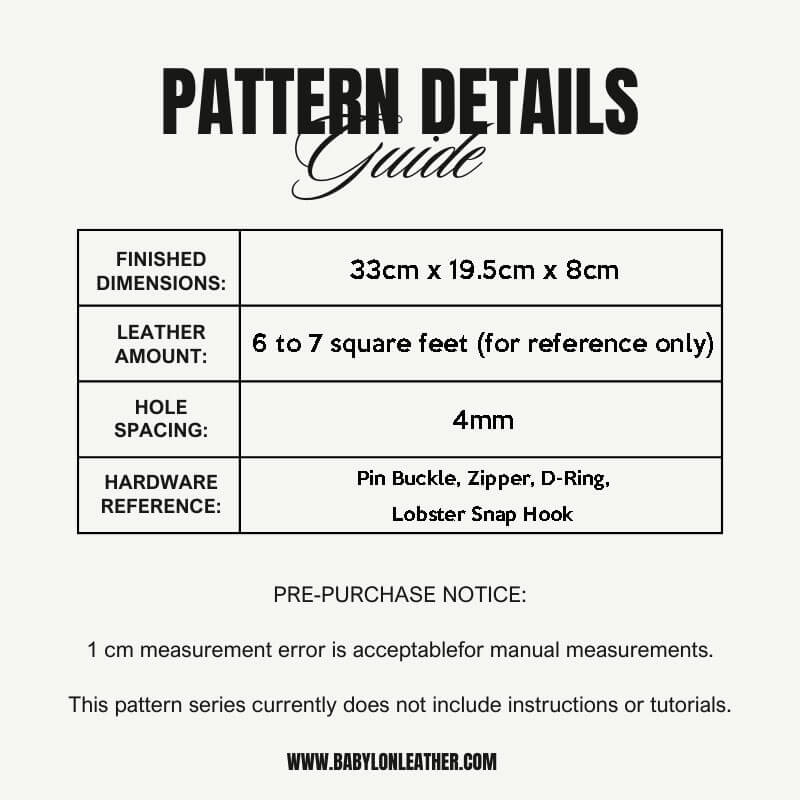 BABYLON™ Cat Crossbody Bag Pattern AAB - 684 - Babylon LeatherBabylon LeatherAAB - 684 - Kraft Board
