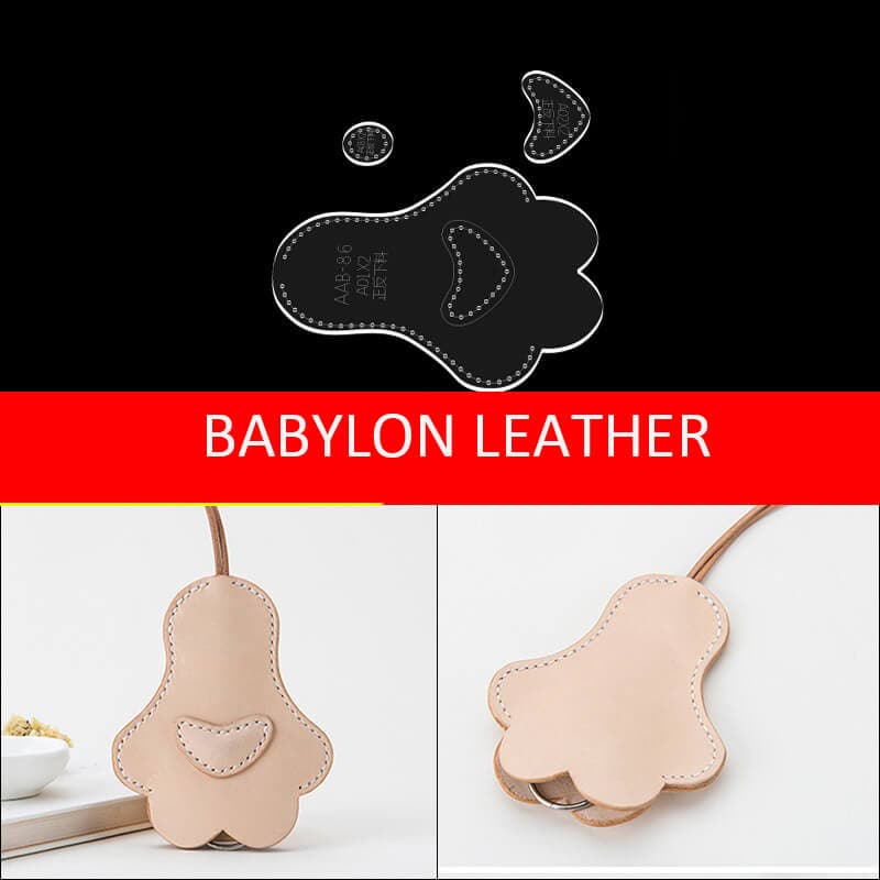BABYLON™ Cat Paw Key Holder DIY Pattern AAB - 86 - Babylon LeatherBabylon LeatherAAB - 86 - Kraft Board