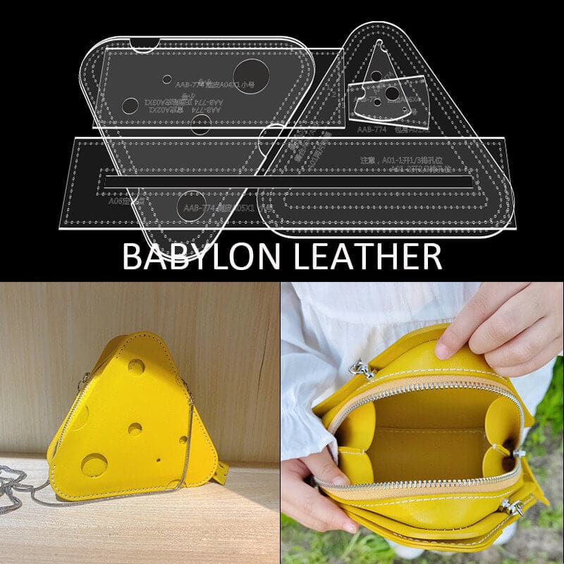 BABYLON™ Cheese - Shaped Crossbody Bag Pattern AAB - 774 - Babylon LeatherBabylon LeatherAAB - 774 - Kraft Board