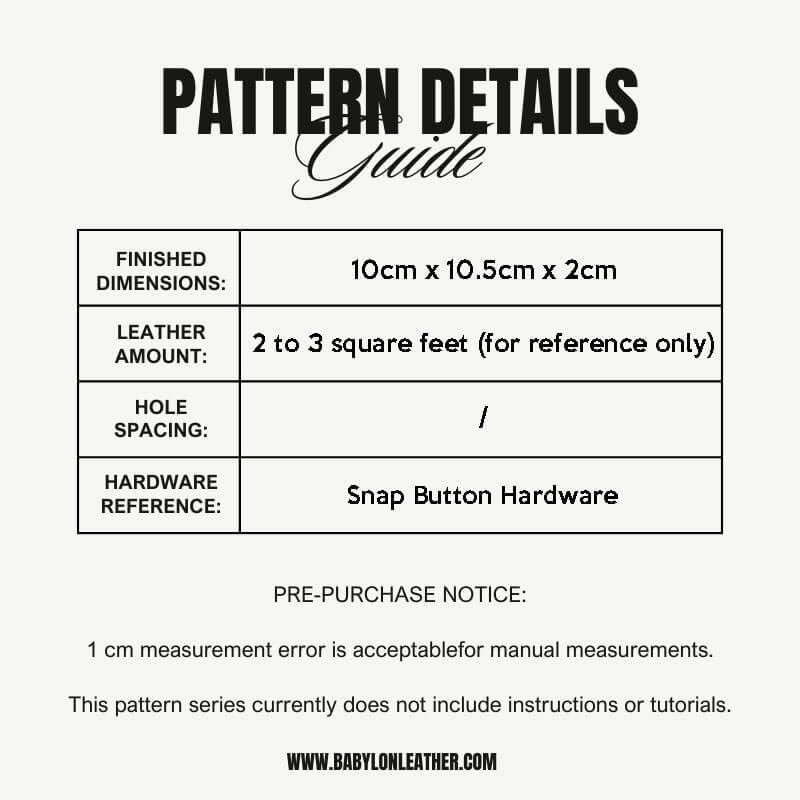 BABYLON™ Coin Wallet Pattern AAB - 131 - Babylon LeatherBabylon LeatherAAB - 131 - Kraft Board