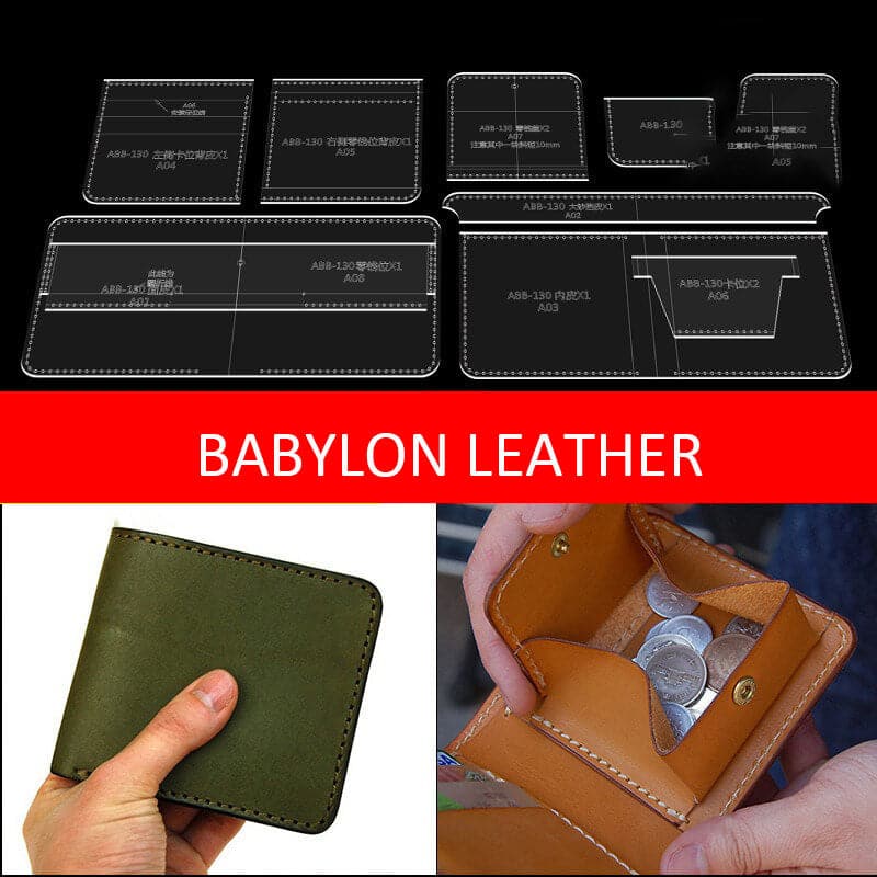 BABYLON™ Creative Short Wallet Leather Pattern AAB - 130 - Babylon LeatherBabylon LeatherAAB - 130 - Kraft Board