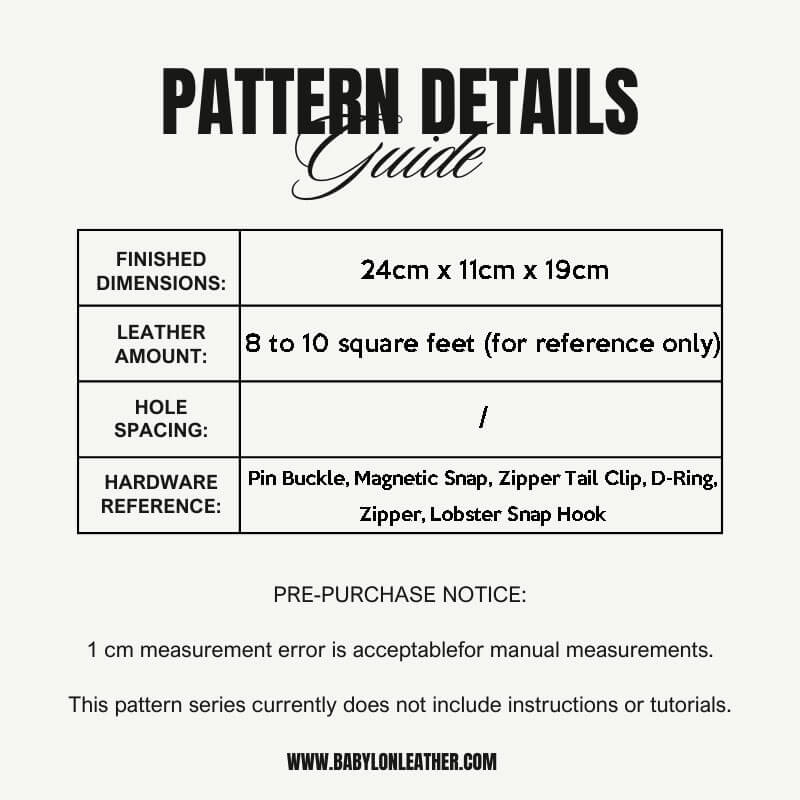 BABYLON™ Crossbody Bag Diy Leather Pattern AAB - 547 - Babylon LeatherBabylon LeatherAAB - 547 - Kraft Board