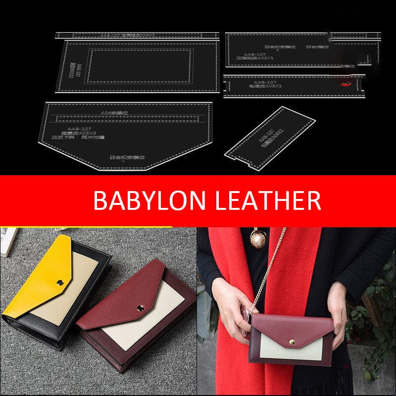 BABYLON™ Crossbody Square Bag Leather Pattern AAB - 107 - Babylon LeatherBabylon LeatherAAB - 107 - Kraft Board