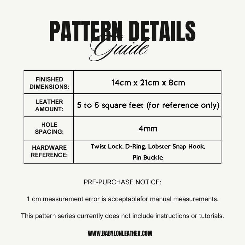 BABYLON™ Customizable Handbag Pattern AAB - 484 - Babylon LeatherBabylon LeatherAAB - 484 - Kraft Board