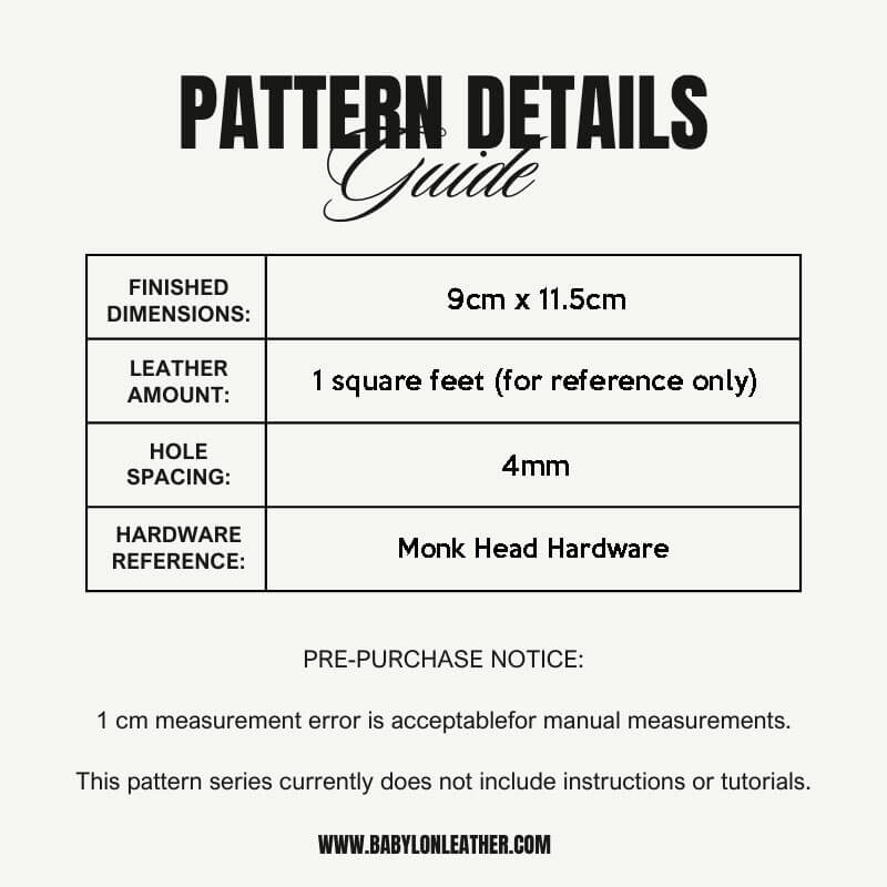 BABYLON™ Cute Mini Bag Pattern AAB - 675 - Babylon LeatherBabylon LeatherAAB - 675 - Kraft Board