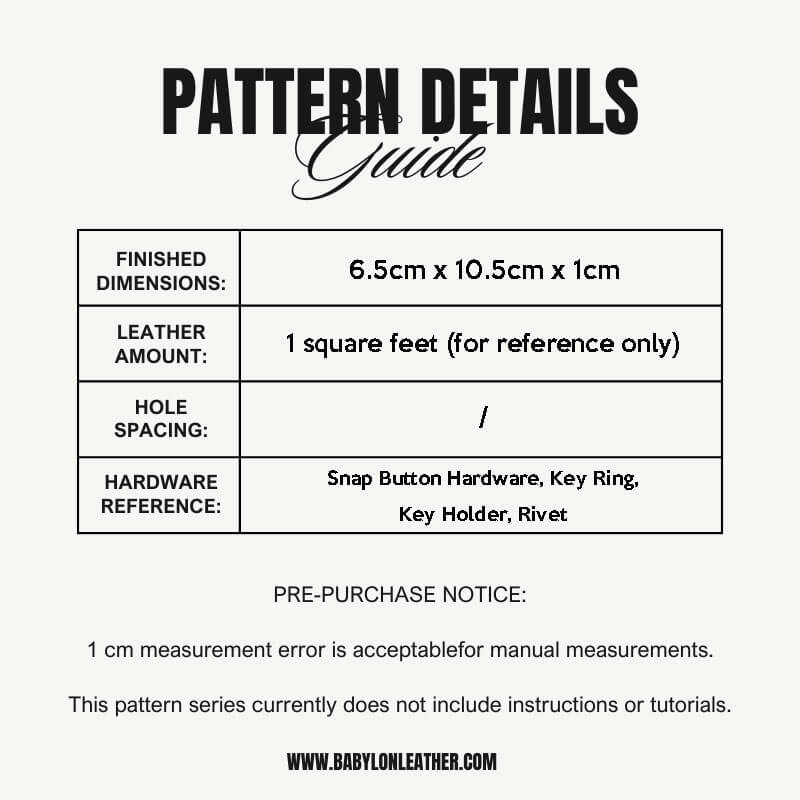 BABYLON™ DIY Leather Key Case Pattern AAB - 96 - Babylon LeatherBabylon LeatherAAB - 96 - Kraft Board