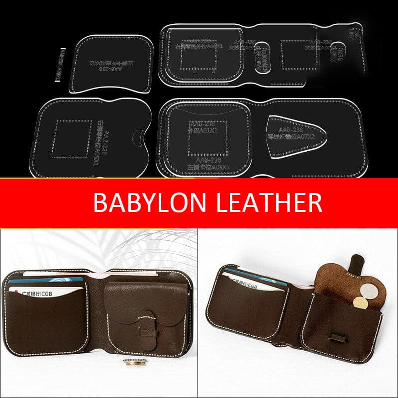 BABYLON™ DIY Short Wallet and Cardholder Making Pattern AAB - 238 - Babylon LeatherBabylon LeatherAAB - 238 - Kraft Board