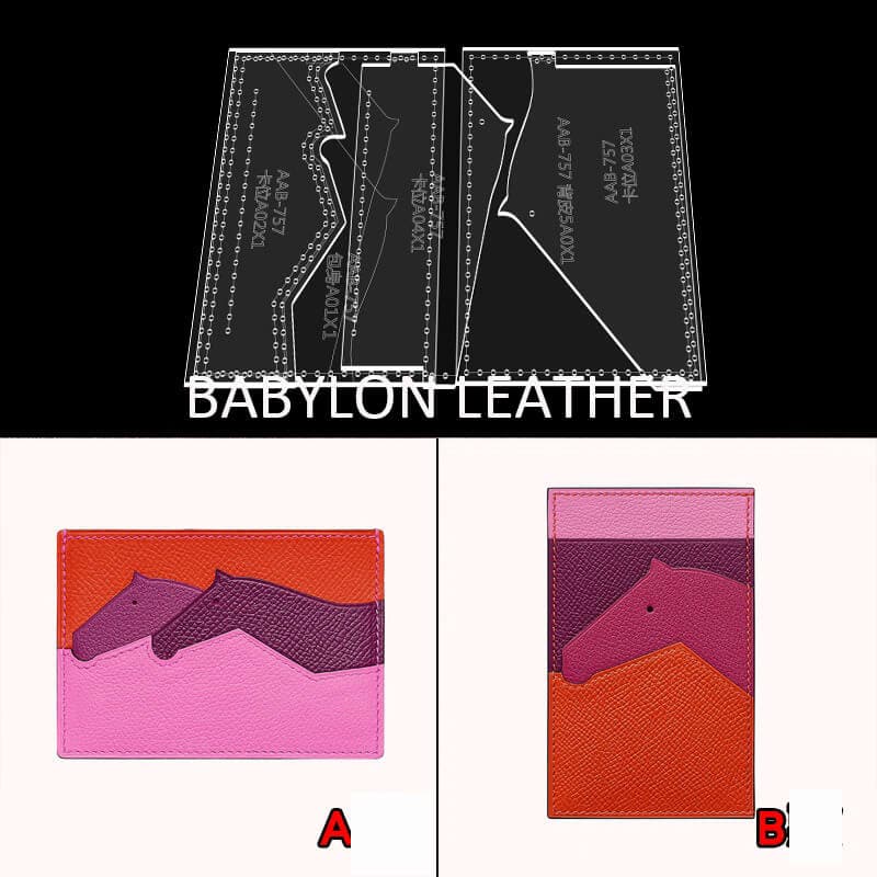 BABYLON™ Fashion Pony Card Holder Leather Pattern AAB - 757 - Babylon LeatherBabylon LeatherAAB - 757 - Kraft Board - Horizontal Version