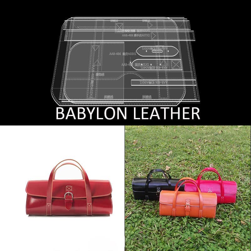 BABYLON™ Fashionable Barrel Handbag Pattern AAB - 486 - Babylon LeatherBabylon LeatherAAB - 486 - Kraft Board