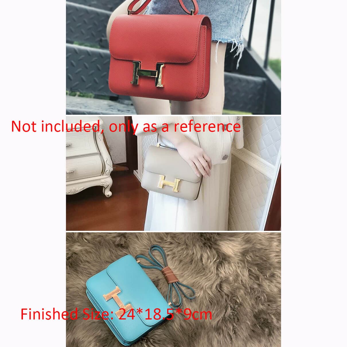 BABYLON™ H Buckle Crossbody Bag Pattern AAB - 648 - Babylon LeatherBabylon LeatherAAB - 648 - Kraft Board - Medium - 24x18.5x9cm