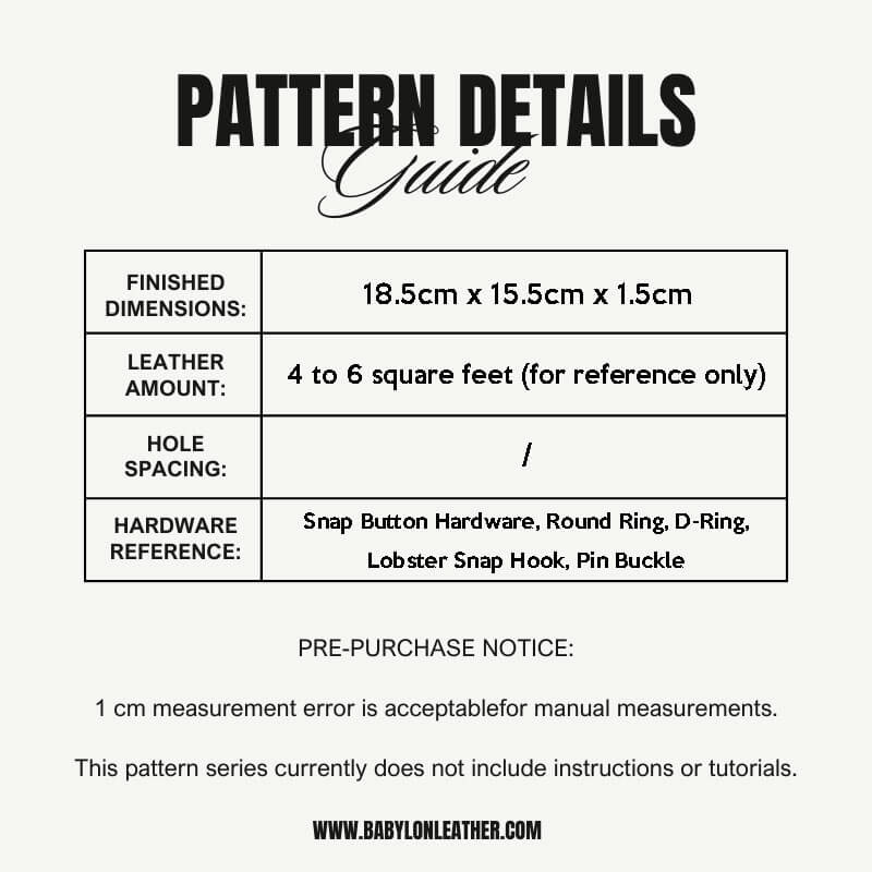 BABYLON™ Half - Moon Crossbody Bag Leather Craft Pattern AAB - 197 - Babylon LeatherBabylon LeatherAAB - 197 - Kraft Board