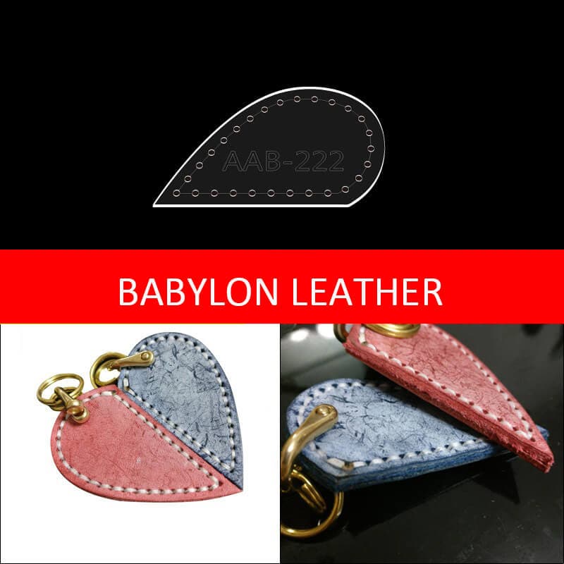 BABYLON™ Heart Keychain Charm DIY Pattern AAB - 222 - Babylon LeatherBabylon LeatherAAB - 222 - Kraft Board