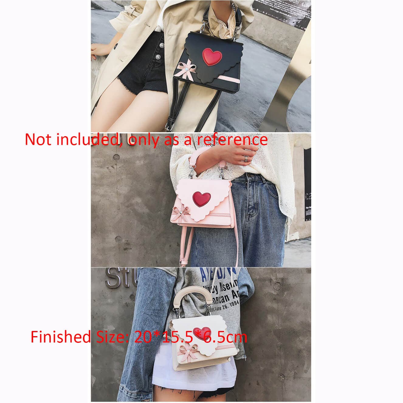 BABYLON™ Heart - Shaped Handbag Pattern AAB - 507 - Babylon LeatherBabylon LeatherAAB - 507 - Kraft Board