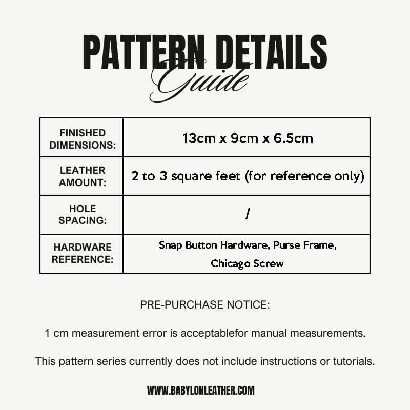 BABYLON™ Large Capacity Coin Purse Pattern AAB - 75 - Babylon LeatherBabylon LeatherAAB - 75 - Kraft Board