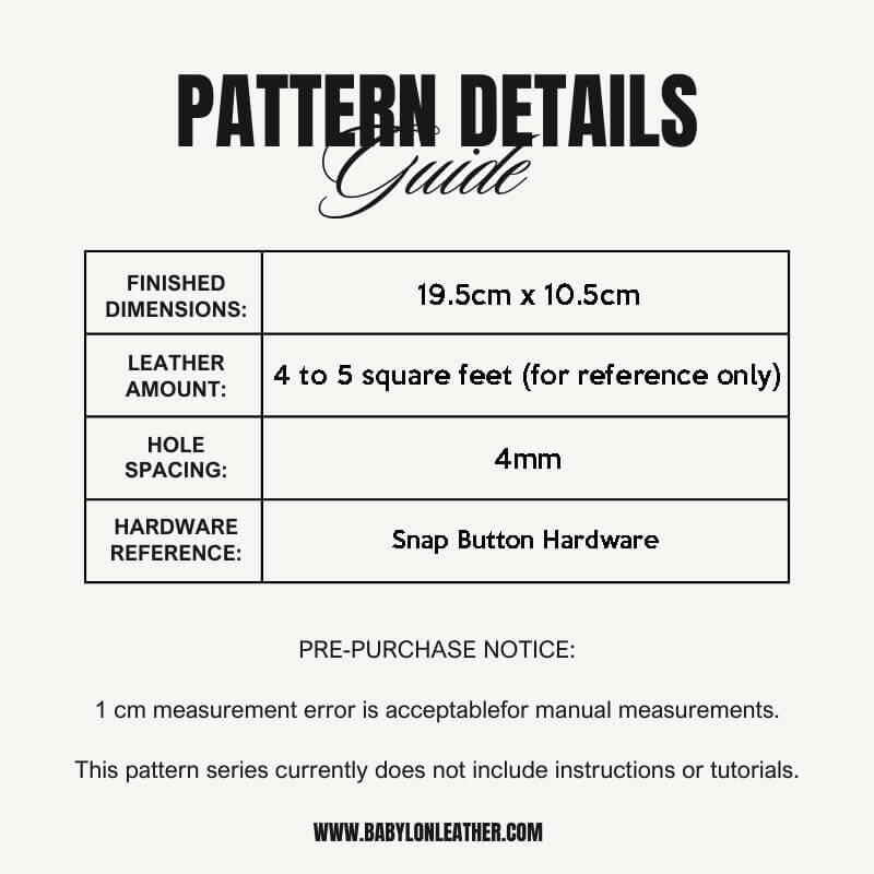 BABYLON™ Large Capacity Envelope Wallet DIY Pattern AAB - 854 - Babylon LeatherBabylon LeatherAAB - 854 - Kraft Board