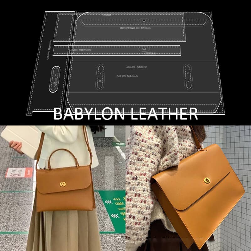 BABYLON™ Large Messenger Bag Pattern AAB - 806 - Babylon LeatherBabylon LeatherAAB - 806 - Kraft Board - Large - 35x26x6.5cm
